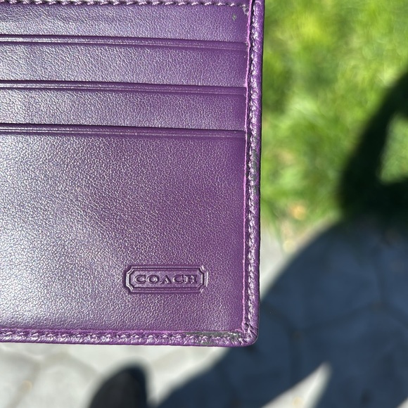 Coach | ALX Slim Envelope Purple Wallet - Picture 9 of 12